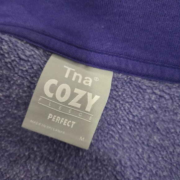 Aritzia TNA cozy Perfect /boyfriend cropped sweater/short set Purple M/XS - Picture 2 of 11